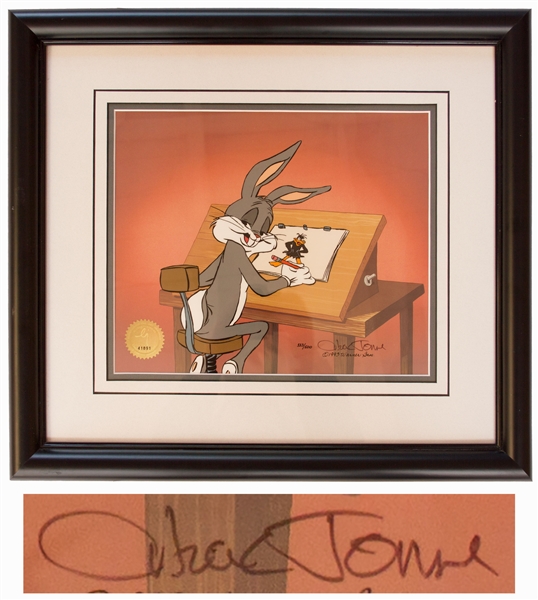 Chuck Jones Signed Limited Edition Hand-Painted Cel of Bugs Bunny, ''Ain't I a Stinker?''